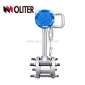 LUGB manufacturer 4-20mA intelligent oil liquid gas steam vortex flowmeter with temperature and pressure compensation